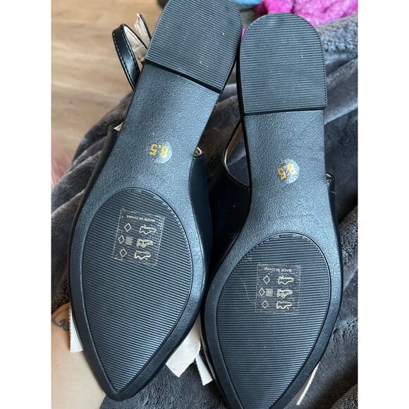 Sparkly Rhinestone Bow Slingback Flats - Black - NWOT - 8.5 - Picture 5 of 6